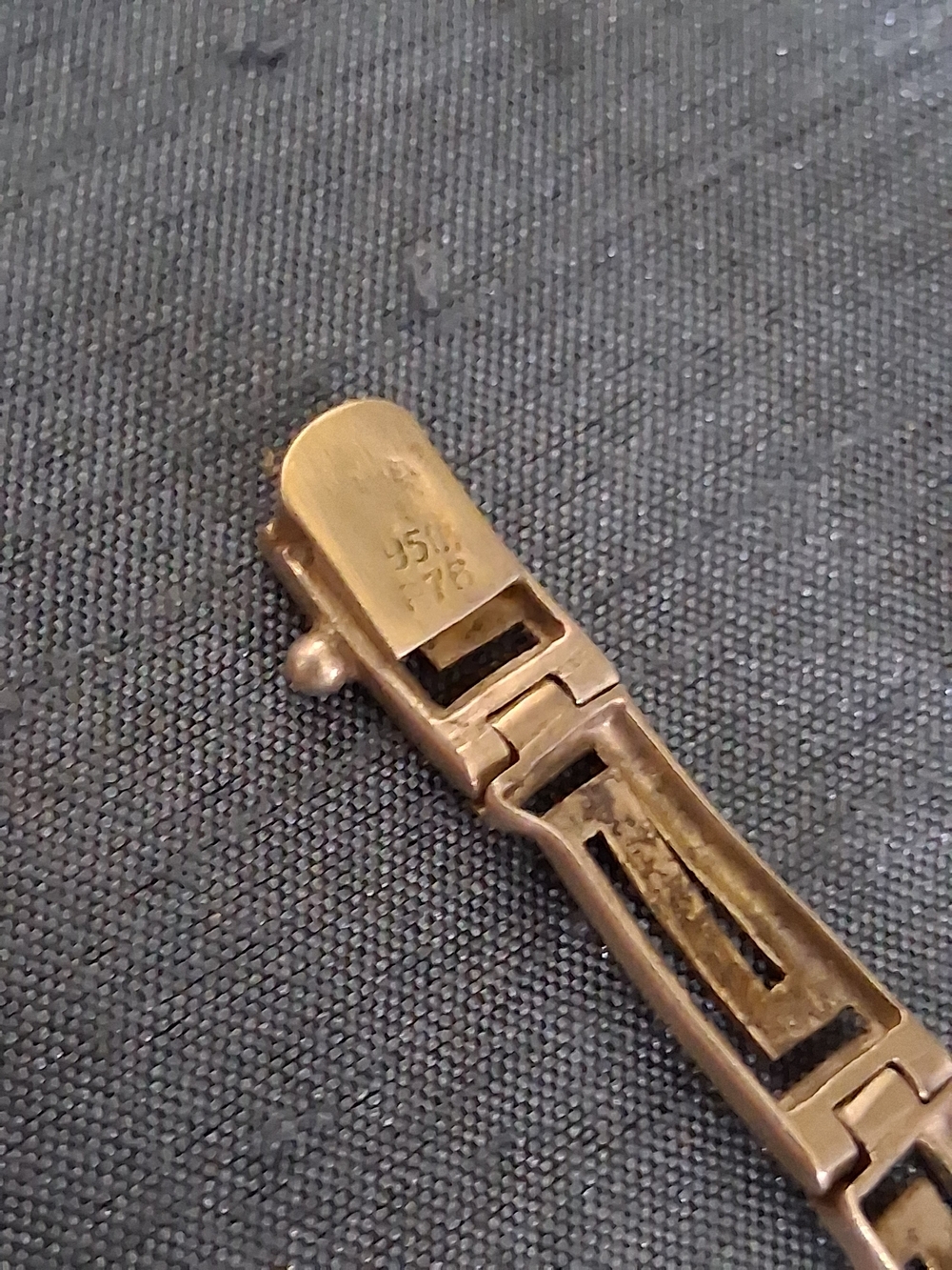 Vintage 950 High Purity Silver Mexican Greek Key Meander Link Bracelet P76 - Picture 4 of 6